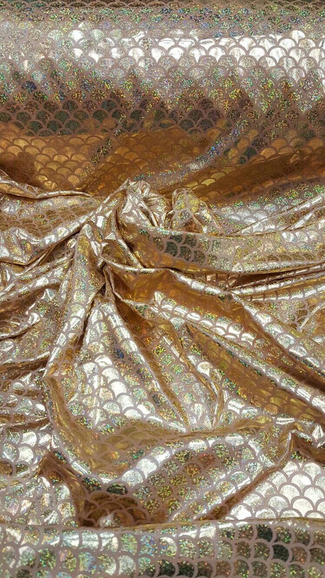 Gold Iridescent Stretch Fabric