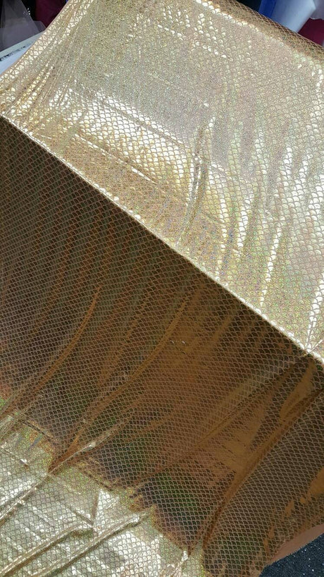 Gold Iridescent Stretch Fabric