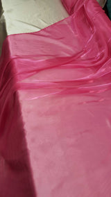 Silk Organza Iridescent Sheer Fabric Hot Pink