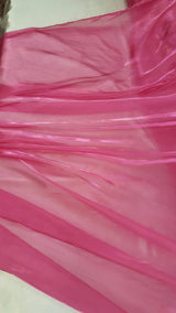 Silk Organza Iridescent Sheer Fabric Hot Pink