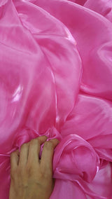 Silk Organza Iridescent Sheer Fabric Hot Pink