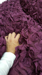 Floral Lace Mesh Eggplant Fabric
