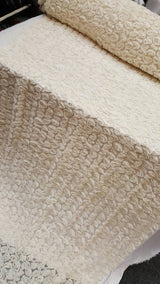 Ivory Floral Lace Mesh Bridal Fabric