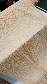 Chiffon Lace Peach Floral Flowers