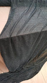 Stretch Sparkly Lame Blue Mylar Fabric