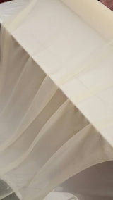 Ivory Stretch Lame Fabric