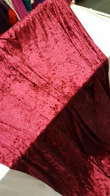 Burgundy Crushed Stretch Velvet