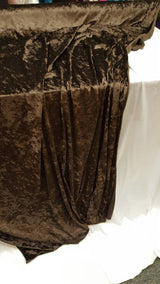 Brown Crushed Stretch Velvet Fabric