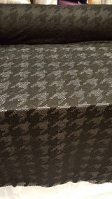 Stretch Floral Fish Net Spandex Fabric Black
