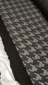 Stretch Floral Fish Net Spandex Fabric Black