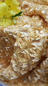 3D Floral Lace Light Gold