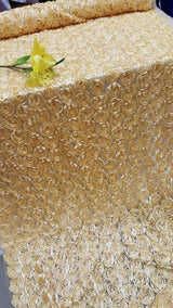 3D Floral Lace Light Gold