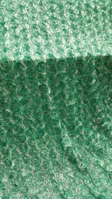 3D Floral Lace Teal Roses on Mesh