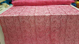 Embroidered Lace Sequin Fabric Hot Pink