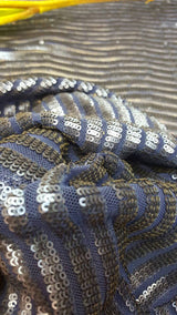 Sequin Mesh Fabric Royal Blue