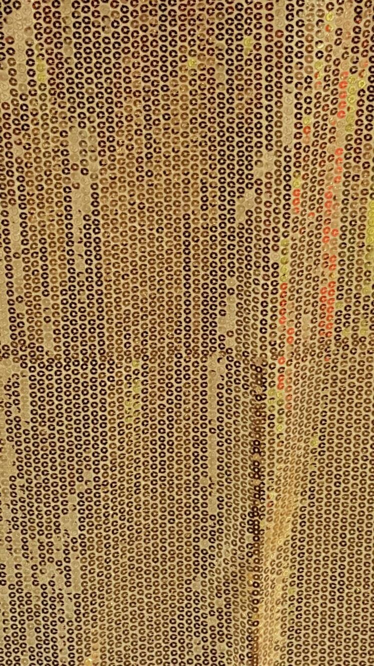 Gold Sequin 2-Way Stretch Knit Fabric