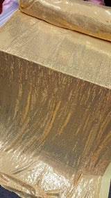 Gold Sequin 2-Way Stretch Knit Fabric
