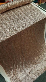 Sequin Mesh Fabric Dark Rose Gold