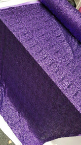 Purple Sequin Stretch Fabric