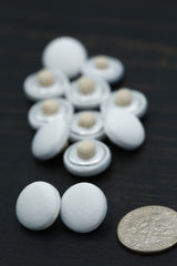 Bridal Satin Button with Canvas Backing