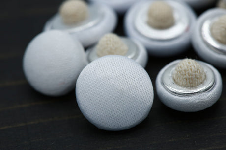 Bridal Satin Button with Canvas Backing