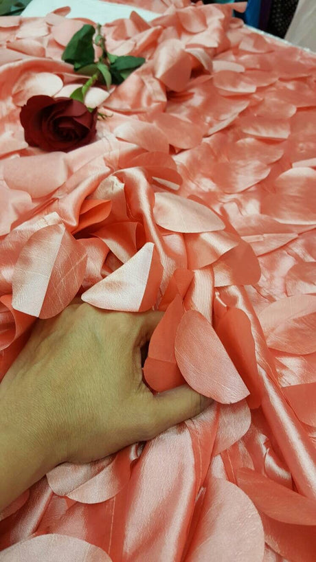 Taffeta Coral Petal Leaf Geometric
