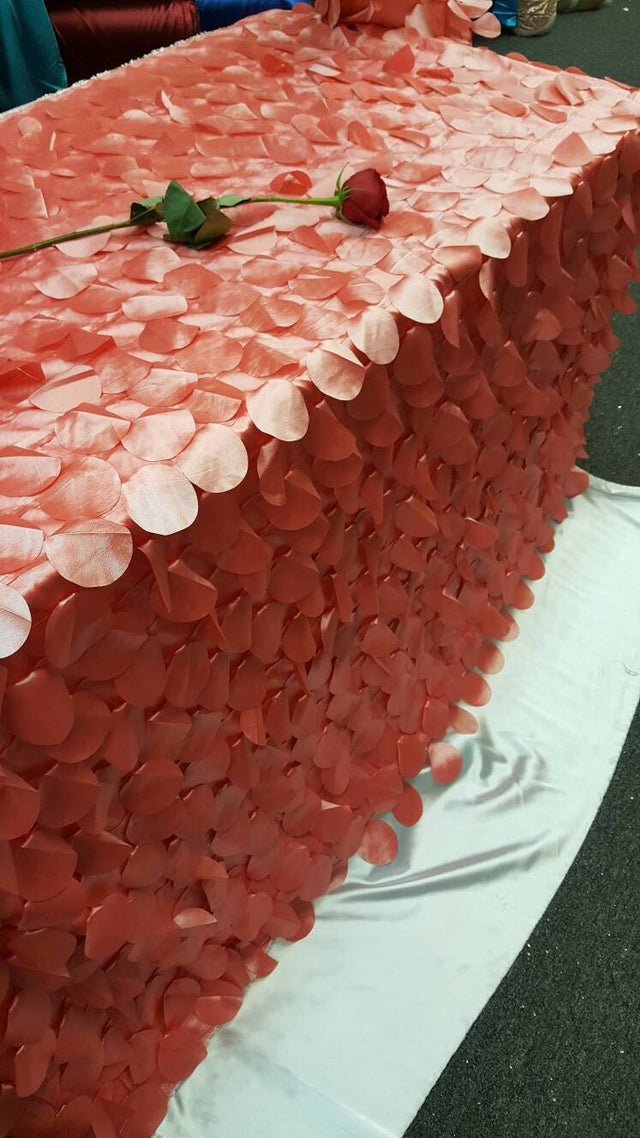Taffeta Coral Petal Leaf Geometric