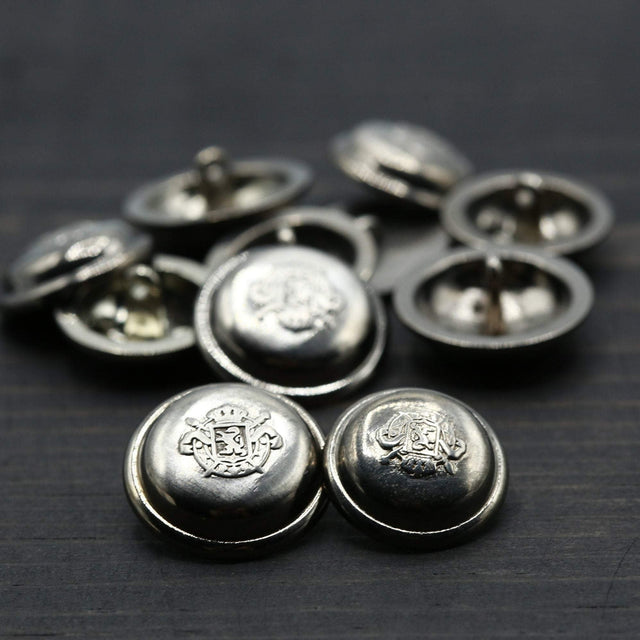 Metal Shank Button Reflective Silver 36L