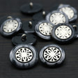 Shank Button Gunmetal Silver Center
