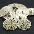 Metal Shank Button Faded Gold Muted Silver