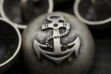 Silver Anchor Shank Button