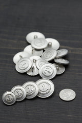 Anchor Shank Button Silver Emblem