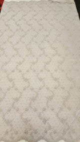 Embroidered Stretch Lace White Silver