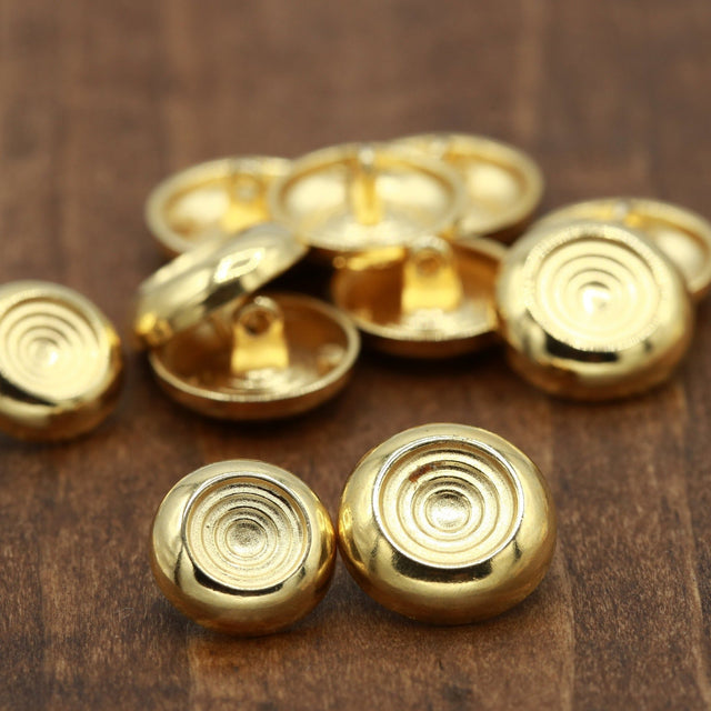 Gold Metal Shank Button 18mm