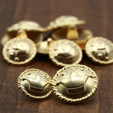 Metal Shank Button Gold Fool Jester's Hat