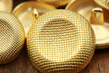 Metal Coat Button Gold Shank 4-Pack