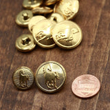 Wild Horse Metal Button Gold Shank