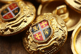 Metal Button 4-Pack Gold Medieval Viking Flag