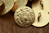 Gold Metal Shank Button 24L