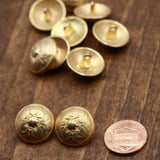 Gold Metal Shank Button 28L 18mm