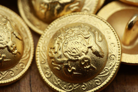 Gold Metal Dome Button 36L