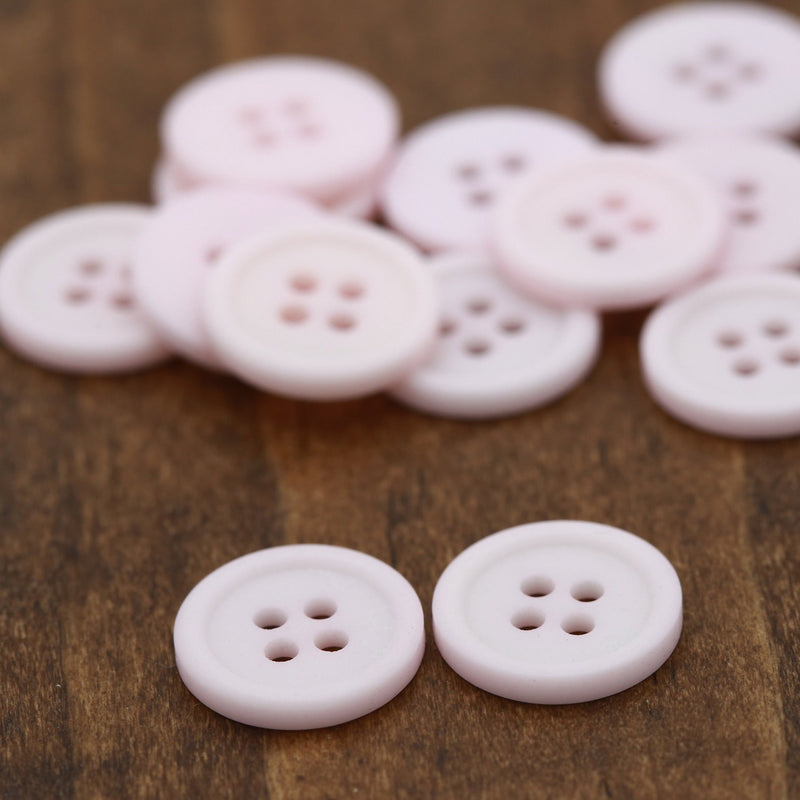Plastic Button Baby Pink 24L 4-Hole