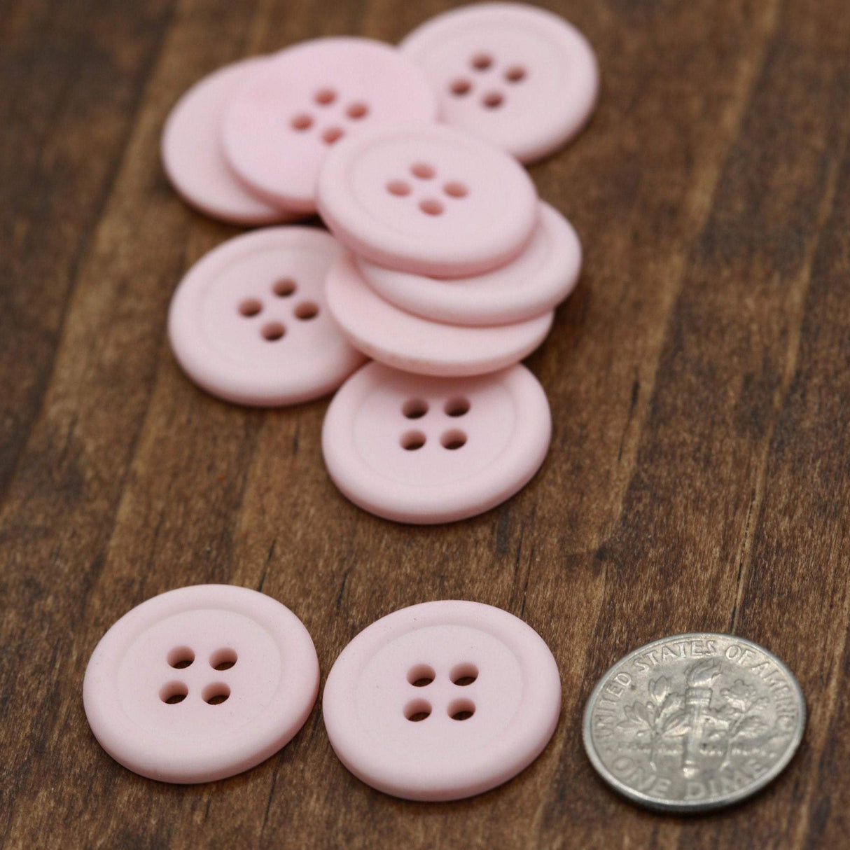 Pink Plastic Blouse Button 30L 19mm