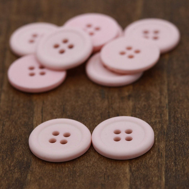 Pink Plastic Blouse Button 30L 19mm