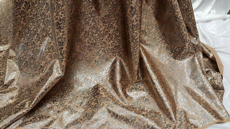 Brocade Paisley Satin Gold Beige