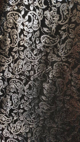 Shining Satin Gold Paisley Black