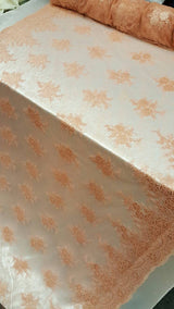Embroidered Lace Fabric Salmon