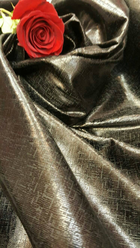 Textured Black Vinyl Fabric