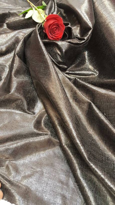 Textured Black Vinyl Fabric