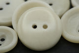 Plastic Shirt Button Ecru Bowl Shape